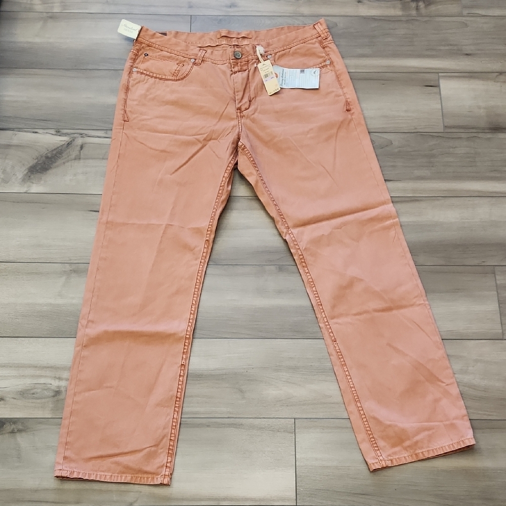 Chic Coral Straight-Leg Trousers